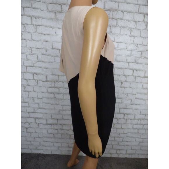 $248 Trina Turk Black Beige Asymmetric Colorblock Keaton Shift Dress 2 NEW T328 - Picture 11 of 12